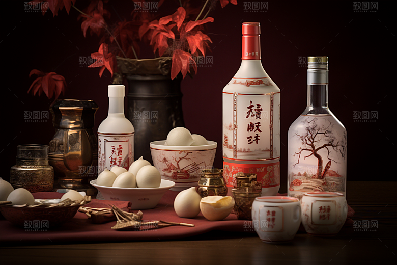 美酒品酒酒器摄影图