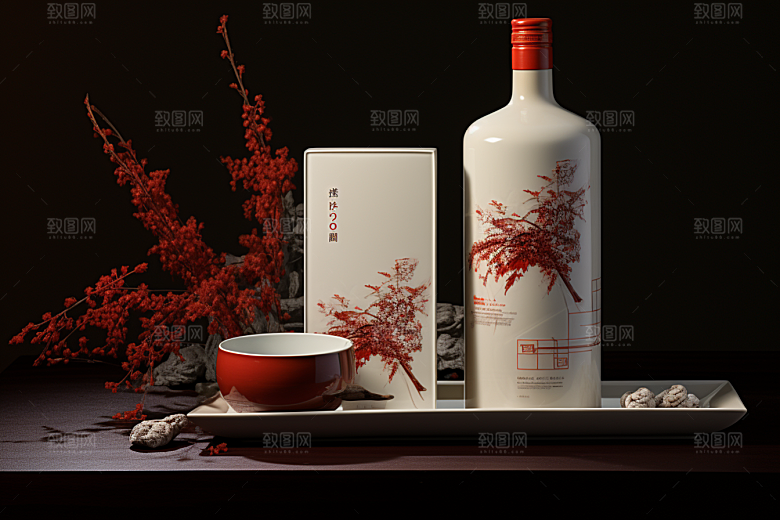 美酒酒杯高清摄影图