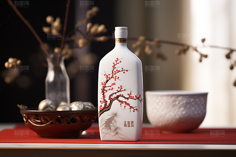 美酒精致酒杯摄影图