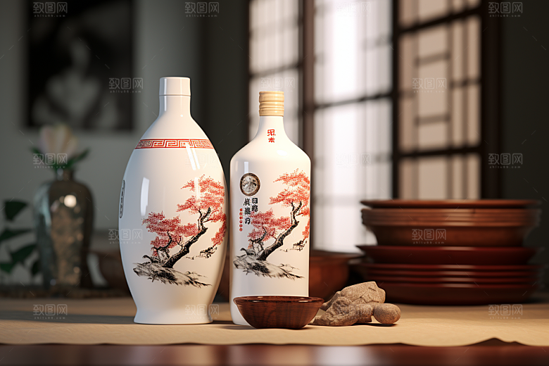 美酒酒具畅饮摄影图