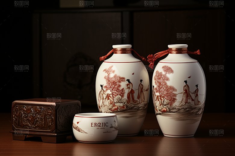 美酒畅饮品酒摄影图