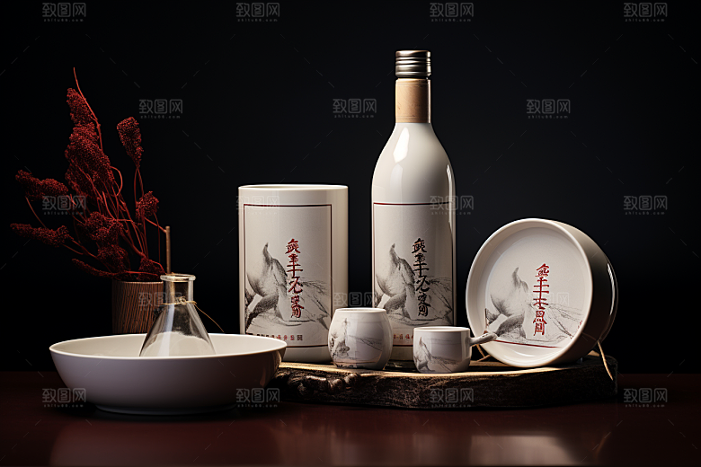 美酒品酒饮品摄影图