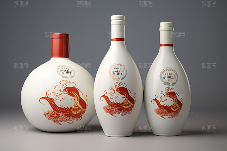 美酒酒瓶品酒摄影图