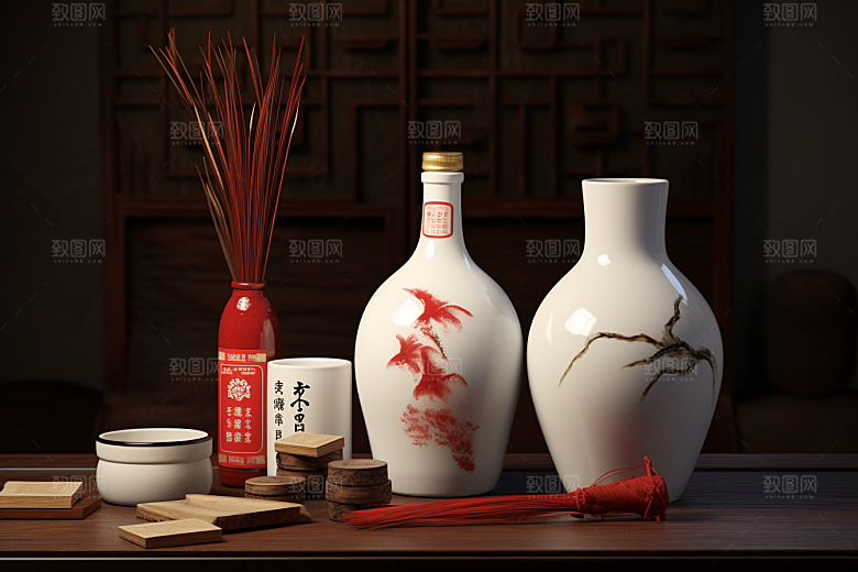 美酒畅饮酒杯摄影图