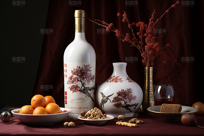 美酒畅饮品酒摄影图