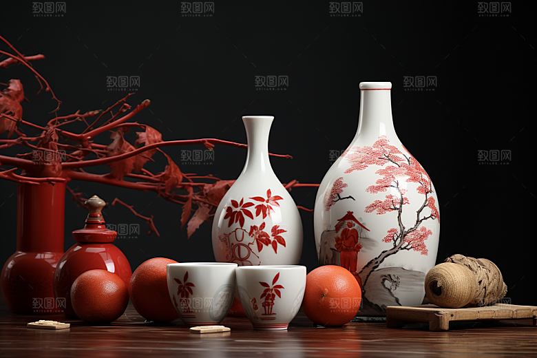 美酒品酒高清摄影图