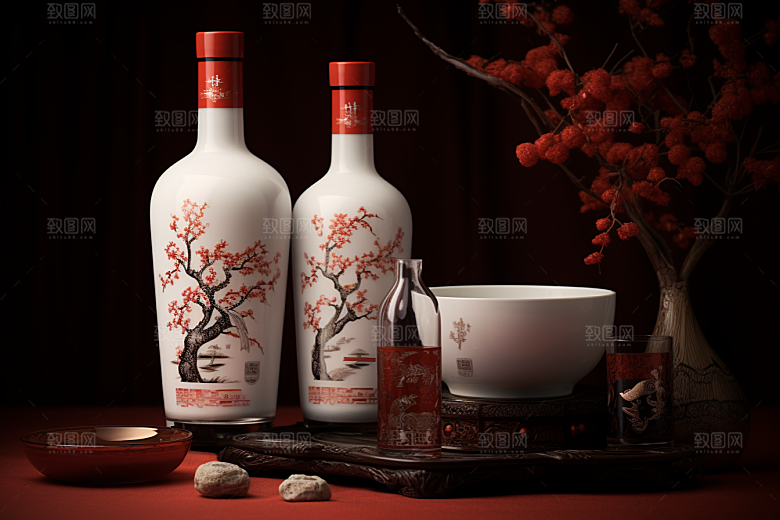 美酒精致饮品摄影图