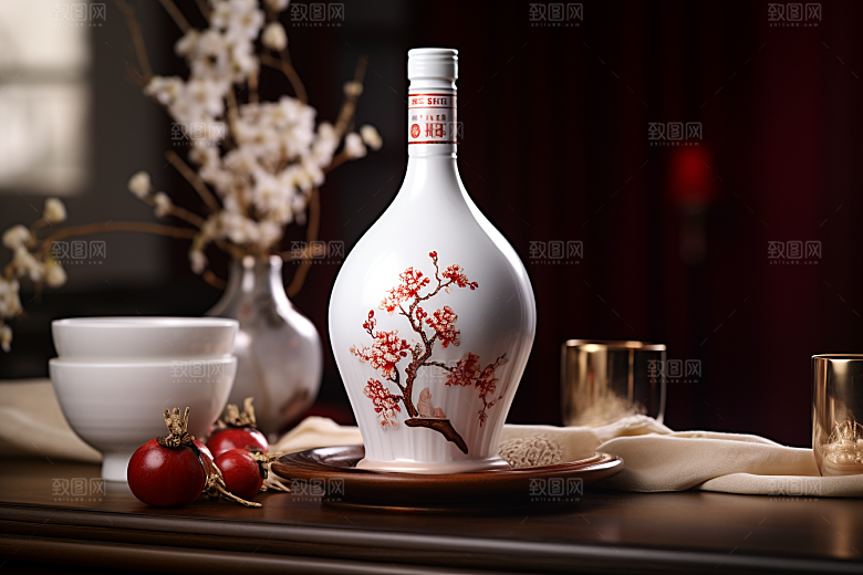 美酒酒杯品酒摄影图