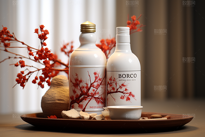 美酒酒瓶酒具摄影图
