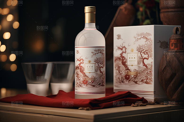 美酒畅饮酒具摄影图