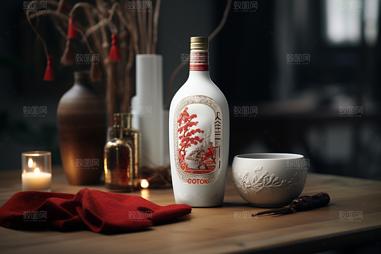 美酒品酒高清摄影图
