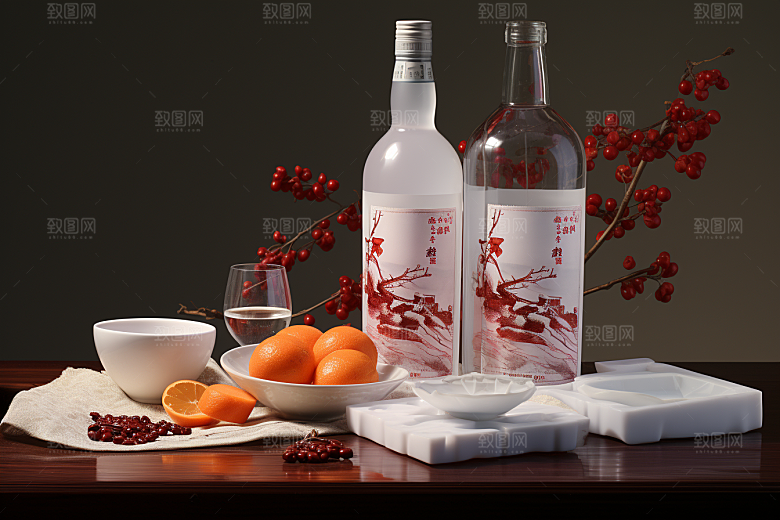 美酒酒杯高清摄影图