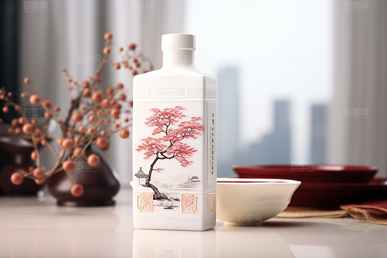 美酒品酒酒器摄影图