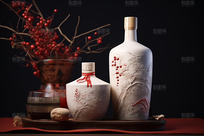 美酒酒器畅饮摄影图