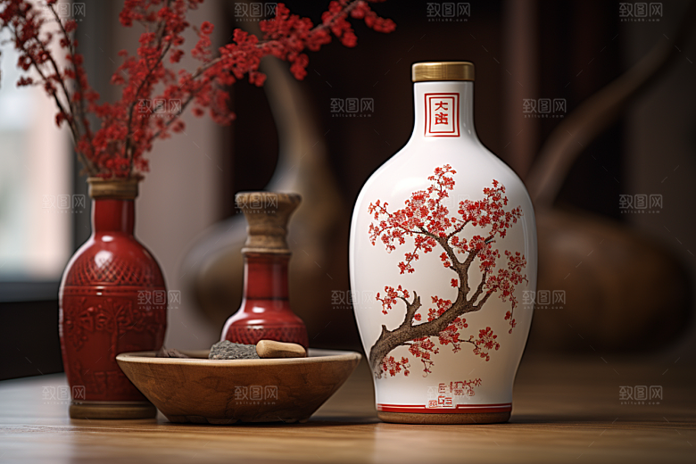 美酒酒杯酒具摄影图