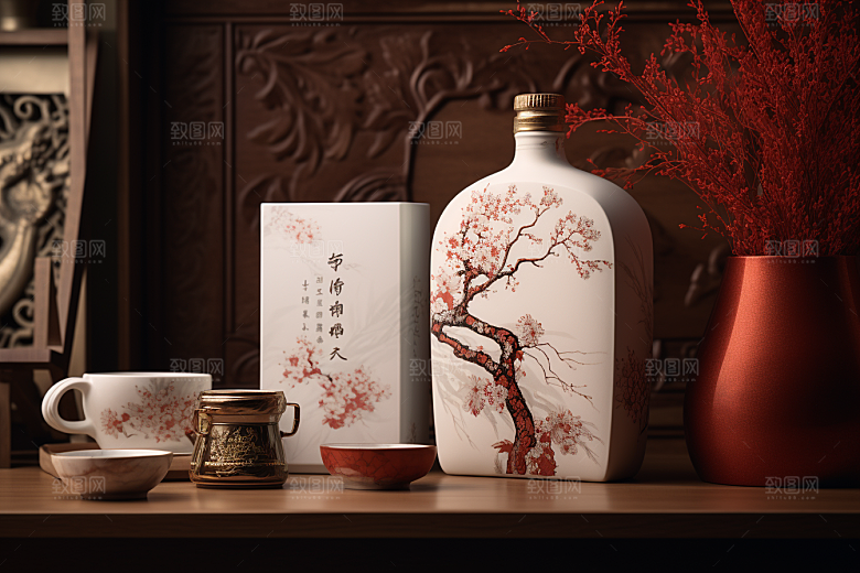 美酒饮品畅饮摄影图