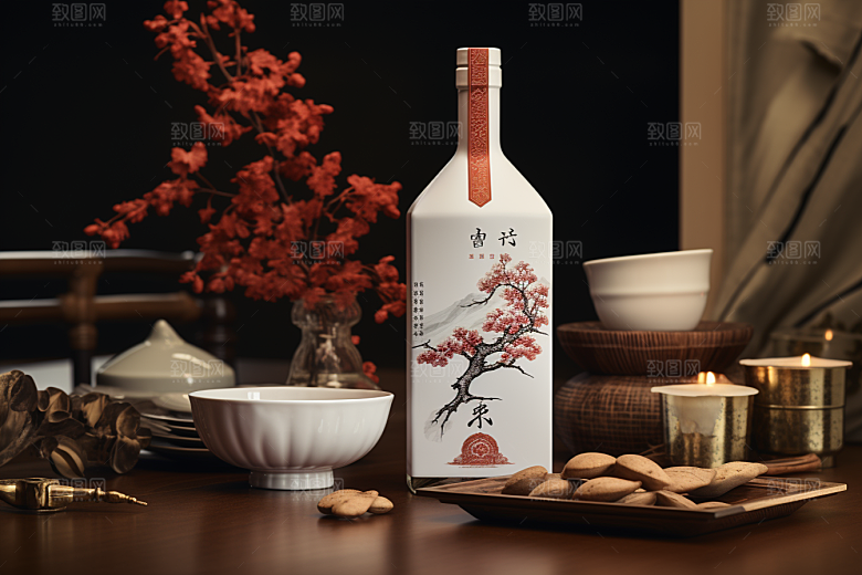 美酒品酒精致摄影图