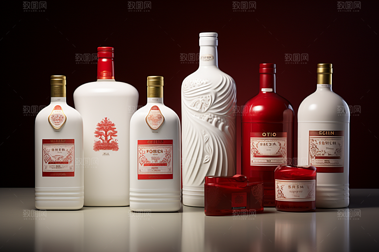美酒品酒酒瓶摄影图