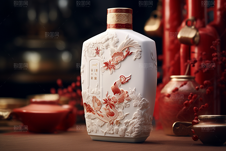 美酒畅饮酒具摄影图