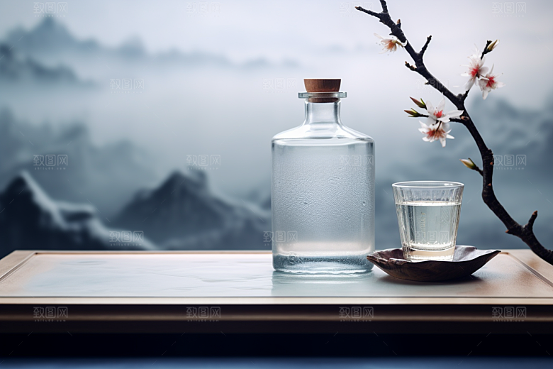 美酒精致饮品摄影图