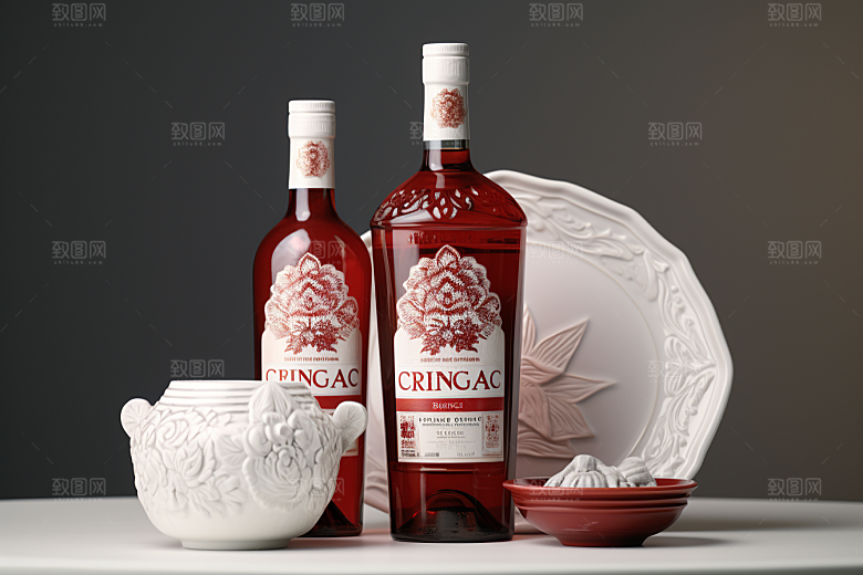美酒畅饮品酒摄影图
