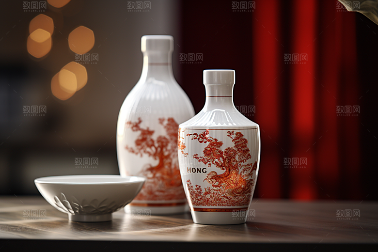 美酒酒器酒具摄影图
