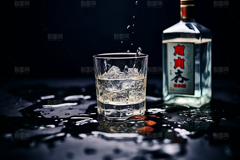 美酒酒杯饮品摄影图