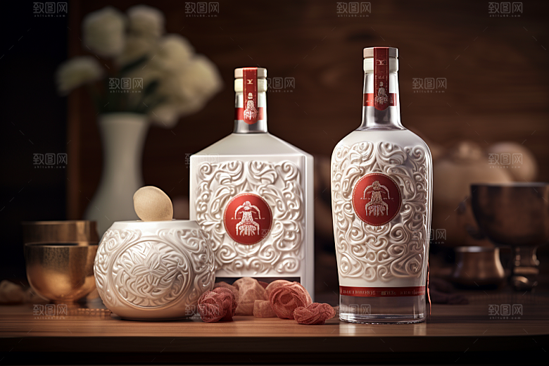 美酒畅饮精致摄影图