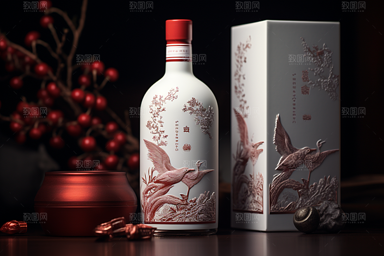 美酒酒器酒具摄影图