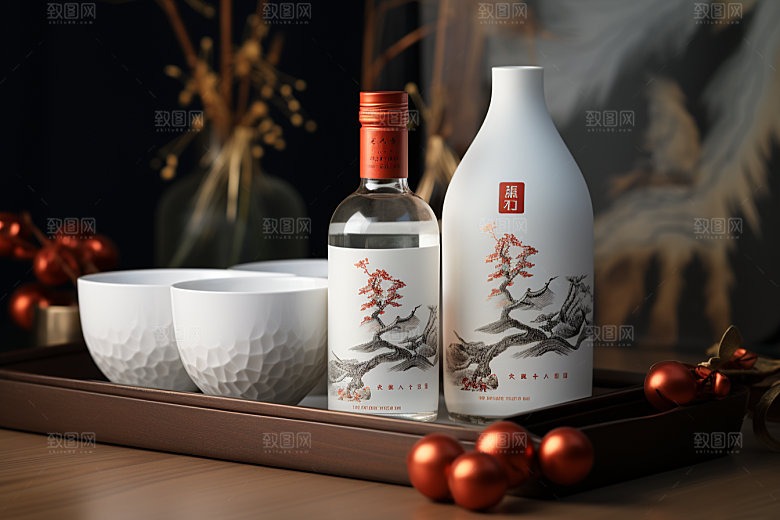 美酒畅饮精致摄影图