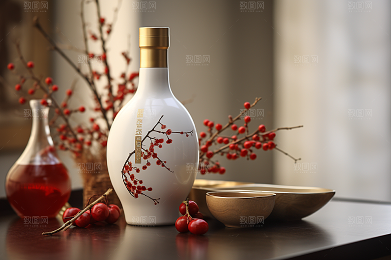 美酒高清酒瓶摄影图