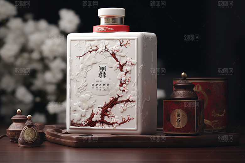 美酒精致饮品摄影图