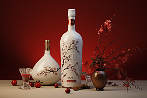 美酒精致畅饮摄影图