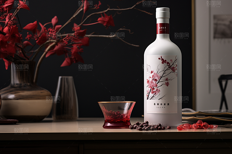 美酒饮品精致摄影图