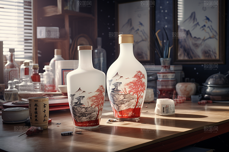 美酒饮品酒具摄影图