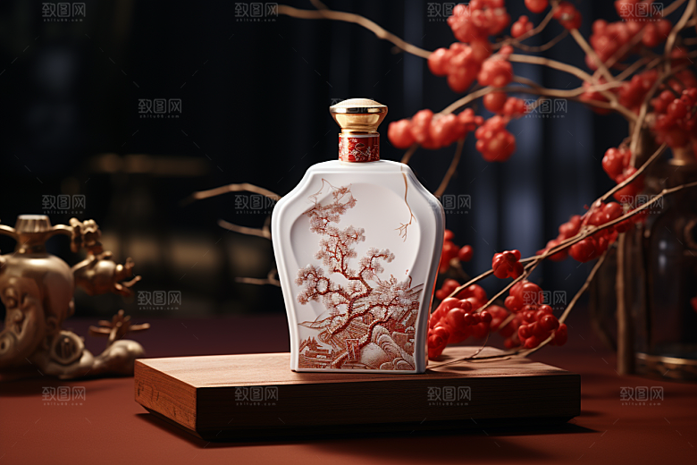 美酒酒瓶高清摄影图