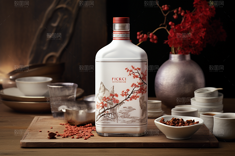 美酒酒杯精致摄影图