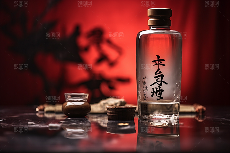 美酒畅饮酒器摄影图