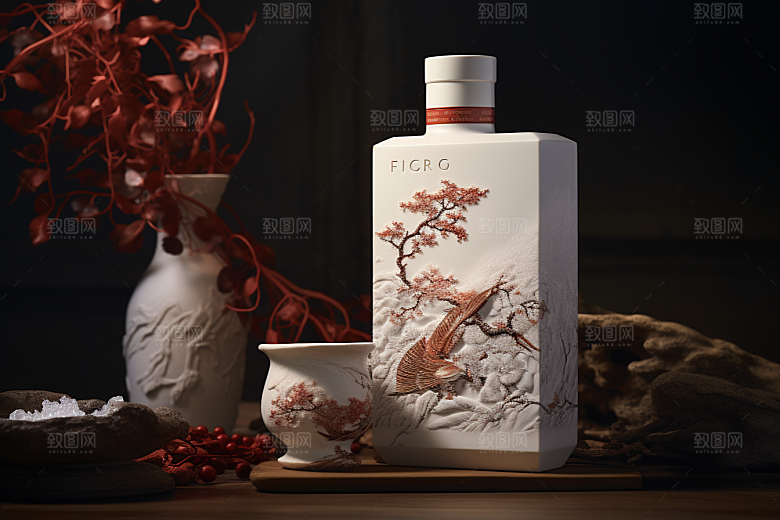 美酒品酒畅饮摄影图