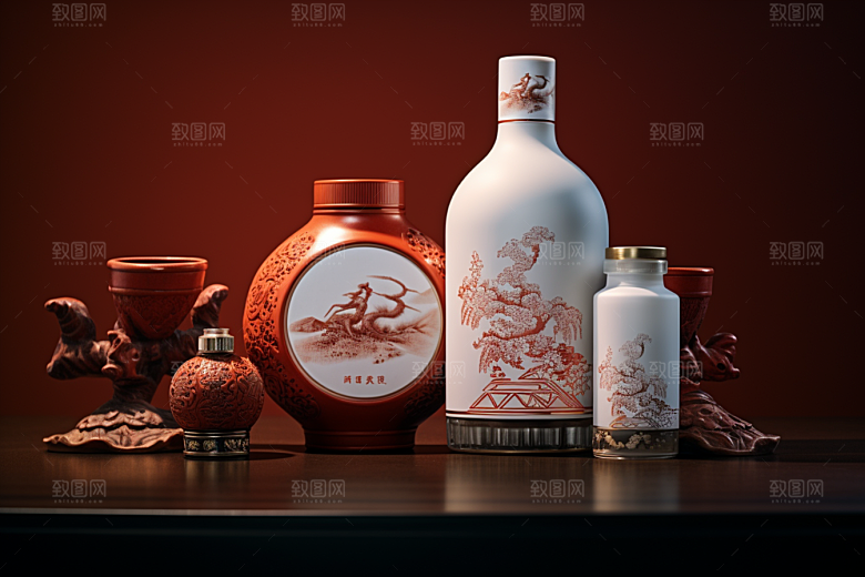 美酒酒杯畅饮摄影图