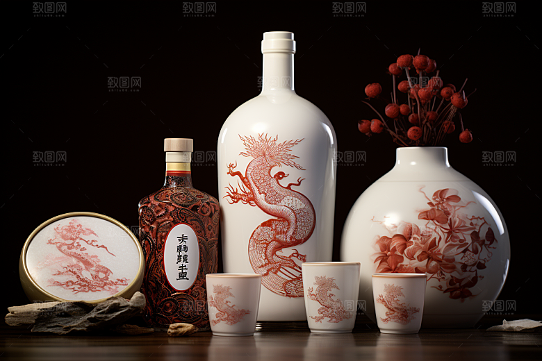 美酒酒杯品酒摄影图