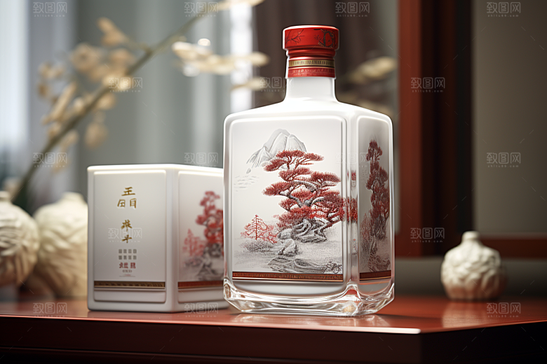 美酒酒器酒杯摄影图