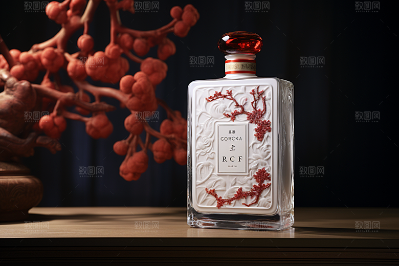 美酒酒器酒瓶摄影图