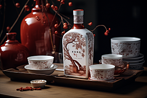 美酒高清品酒摄影图