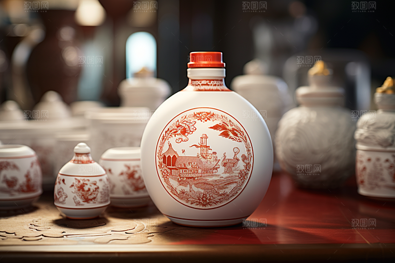 美酒酒器畅饮摄影图
