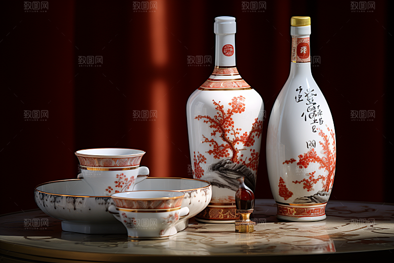 美酒畅饮酒杯摄影图