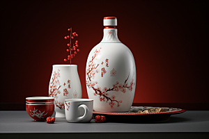 美酒酒瓶高清摄影图