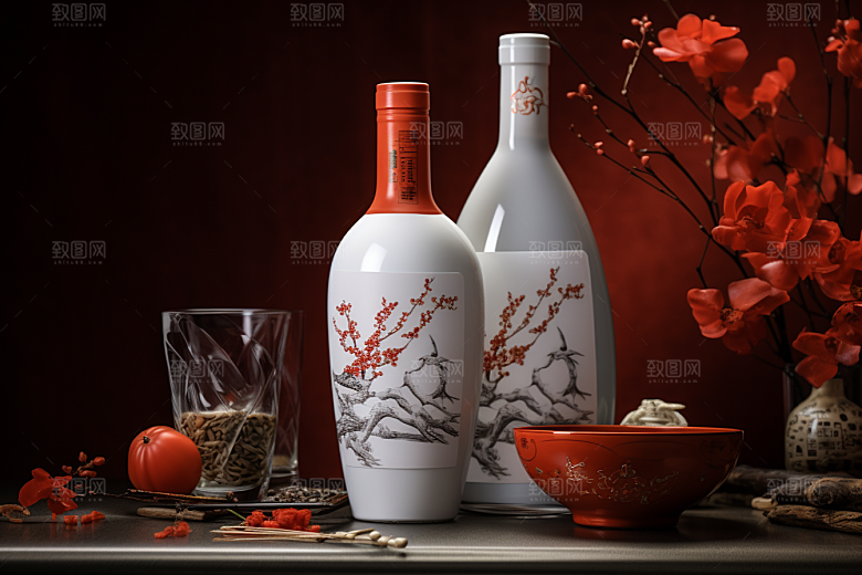 美酒酒器畅饮摄影图