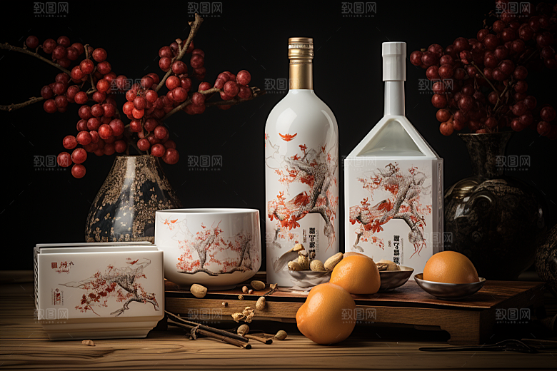 美酒饮品精致摄影图