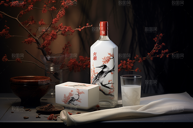 美酒品酒高清摄影图